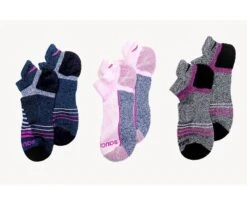 Saucony Inferno Merino Wool Blend No Show 3-Pack Sock -Deals TrendyFit Family Store S341000 680 428group29