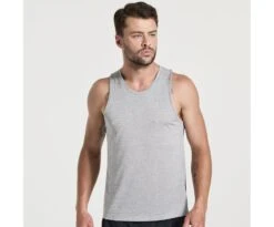 Saucony Men's Stopwatch Singlet -Deals TrendyFit Family Store SAM800277 LGH 1
