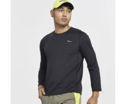 Saucony Men's Stopwatch Long Sleeve -Deals TrendyFit Family Store SAM800279 BK 1