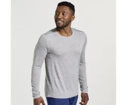 Saucony Men's Stopwatch Long Sleeve -Deals TrendyFit Family Store SAM800279 LGH 1