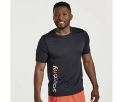 Saucony Men's Stopwatch Graphic Short Sleeve 28 Saucony Men's Stopwatch Graphic Short Sleeve -Deals TrendyFit Family Store SAM800280 BKA2 1