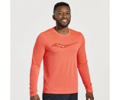 Saucony Men's Stopwatch Graphic Long Sleeve -Deals TrendyFit Family Store SAM800311 VRA2 1