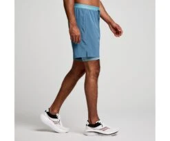 Saucony Men's Outpace 7" 2-in-1 Short -Deals TrendyFit Family Store SAM800335 MK 3