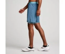 Saucony Men's Outpace 7" 2-in-1 Short -Deals TrendyFit Family Store SAM800335 MK 4