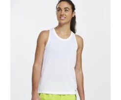 Saucony Women's Stopwatch Singlet -Deals TrendyFit Family Store SAW800369 WH 1