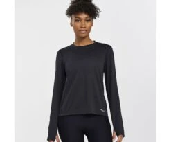 Saucony Women's Stopwatch Long Sleeve -Deals TrendyFit Family Store SAW800371 BK 1