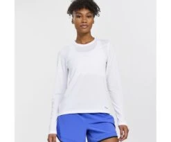 Saucony Women's Stopwatch Long Sleeve -Deals TrendyFit Family Store SAW800371 WH 1