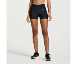 Saucony Women's Fortify 3" Hot Short -Deals TrendyFit Family Store SAW800373 BK 1 1