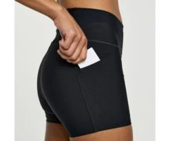 Saucony Women's Fortify 3" Hot Short -Deals TrendyFit Family Store SAW800373 BK 6