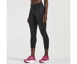 Saucony Women's Fortify Crop Tight -Deals TrendyFit Family Store SAW800398 BK 1 1