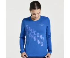 Saucony Women's Stopwatch Graphic Long Sleeve -Deals TrendyFit Family Store SAW800405 PLA2 1