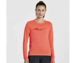 Saucony Women's Stopwatch Graphic Long Sleeve -Deals TrendyFit Family Store SAW800405 VRA2 1