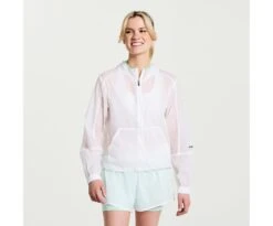 Saucony Women's Elevate Packaway Jacket -Deals TrendyFit Family Store SAW800429 WH 1 1