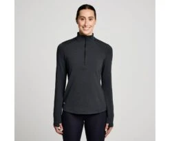 Saucony Women's Triumph 3D 1/2 Zip -Deals TrendyFit Family Store SAW800459 BKH 1